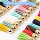 PH PandaHall PandaHall Elite Assorted Colors Tassel Pendants Faux Suede Tassel with Caps for Arts Crafts DIY Accessories FIND-PH0015-03G-4