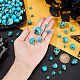SUPERFINDINGS about 152Pcs Synthetic Turquoise Beads Strands Howlite Skull Head Beads Gemstone Loose Beads Stone Beads Spacer for Halloween DIY Bracelets Necklace Jewelry Making TURQ-FH0001-01-3