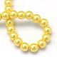 Baking Painted Pearlized Glass Pearl Round Bead Strands HY-Q003-4mm-67-4