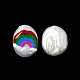 バロック天然ケシパールビーズ  エナメル  淡水真珠  虹のある楕円形  オーバル  17~18x14~15.5x5~6.5mm  穴：1mm PEAR-K008-02-2