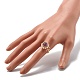 Кольцо на палец с натуральным аметистом для девушек и женщин RJEW-TA00012-5-3