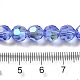 Galvanisieren transparente Glasperlen Stränge EGLA-A035-T8mm-L14-4