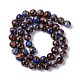 Brins de perles synthétiques de lapis lazuli et de bronzite assemblés G-K317-A26-2-3