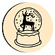 PandaHall Crystal Ball Deer Wax Seal Stamp Head AJEW-WH0130-829-3