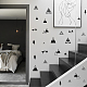 防水ポリ塩化ビニールの壁のステッカー  長方形  家のために  リビングルーム  寝室の装飾  三角形模様  59x30cm DIY-WH0228-285-4