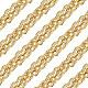 Craspire 13 yarda 5/8 pulgadas gimp trenza trim poliéster dorado borde metálico tejido s onda encaje cinta tela tapicería mano diy artesanías para regalo bridas costura cortina funda accesorios de disfraz OCOR-WH0060-73A-1