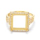 925 componentes de anillo de dedo de garra de diamante de imitación de plata esterlina STER-E061-35G-3