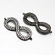Infinity 925 Sterling Silver Micro Pave Cubic Zirconia Links STER-F011-015B-1