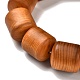 Stretch-Armbänder aus Naturholzperlen BJEW-C001-01A-2