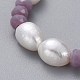 Bracciali elasticizzati con perle barocche naturali BJEW-JB05059-03-2