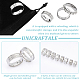 Unicraftale 16 pièce 2 styles d'anneau vierge 8 tailles en acier inoxydable STAS-UN0044-17-5