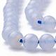 Calcédoine bleue naturelle chapelets de perles X-G-R193-02-4mm-2