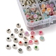 480pcs 8 perles acryliques lumineuses rondes plates de style DIY-YW0003-01-7