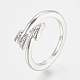 調節可能なリング  合金指輪  矢印  アンティークシルバー  サイズ8  18.5mm RJEW-N027-12A-1
