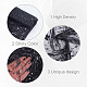 スパンコールスタームーン模様刺繍ポリエステルメッシュ生地  DIY縫製ドレス用  ブラック  125~130x0.1cm DIY-WH0530-45C-3