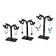 FINGERINSPIRE 15Pcs Acrylic Earring Tree Stand Black Jewelry Display Organizer Ear Studs Holder Hanger Display Rack(3 Heights EDIS-FG0001-05-1