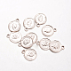Flat Round Alloy Charms PALLOY-O065-13G-AAA-2