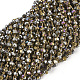 Handgefertigte Perlenketten aus galvanisiertem Glas AJEW-E033-A15-2