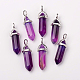 Natural Agate Double Terminated Pointed Pendants G-F295-05E-1