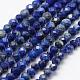 Chapelets de perles en lapis-lazuli naturel, facette, ronde, 2mm, Trou: 0.5mm, Environ 162~175 pcs/chapelet, 14.9 pouce (38 cm)