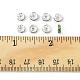 80 pièces 8 styles de perles d'espacement en laiton avec strass RB-FS0001-03-6