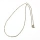 304ステンレス鋼製のネックレス女性のアズキチェーンネックレス  ステンレス鋼色  16.5インチ（41.9cm） NJEW-C079-01B-1