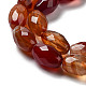 Fili di perline agata rosso naturale G-P520-C21-01-4