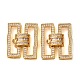 Fermoirs repliables en laiton micro pave zircone cubique transparente&nbsp;KK-K422-14G-1