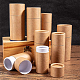Benecreat 12 pièces 50 ml tubes en carton kraft burlywood tubes ronds en papier kraft pour crayons caddy à thé café artisanat cosmétique emballage cadeau CBOX-BC0001-26C-A-7