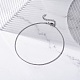Cavigliera con catene a sfera in acciaio inossidabile da 1 mm per uomo donna AJEW-AN00455-2
