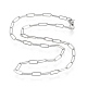 304 collar de cadena con clip de acero inoxidable NJEW-M183-04P-1