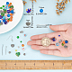 Sunnyclue diy millefiori kit de fabrication de boucles d'oreilles en perles de verre DIY-SC0018-55-3