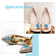 Hobbiesay 2 pz clip staccabili con fibbia per scarpe in lega di tono platino ALRI-HY0001-02D-7