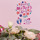 FINGERINSPIRE Happy Mother's Day Stencils 29.7x21cm Flower Wreath Baby Foot Pattern Decoration Stencils Best Mom Ever Drawing Stencil for Painting on Wood DIY-WH0202-154-5