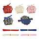 Fashewelry 40 Sets 4 Farben aushöhlen mit Blumenmuster Papier-Süßigkeiten-Boxen und 1 Stück Metalldraht-Krawatten CON-FW0001-03-2