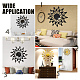 CREATCABIN 3D Sunflower Mirror Wall Stickers Acrylic Mirror Wall Decals Self Adhesive DIY Wall Decor for Living Room Bedroom TV Background Home Decoration DIY-WH0167-49B-7
