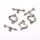 Tibetan Style Alloy Heart Toggle Clasps X-LF1109Y-3