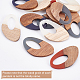 Superfindings fai da te 6 paio di orecchini in resina e legno di noce a forma mista DIY-FH0001-95-4