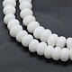 Chapelets de perles de jade blanche naturelle G-E507-02A-3