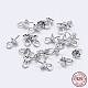 925 Sterling Silver Cup Pearl Bail Pin Pendants STER-F036-06S-4mm-1