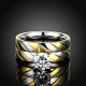 Titanio acciaio 316l cubi paio zirconia anelli alla moda per le donne RJEW-BB06897-7A-2
