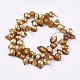 Fili di perle di keshi di perle barocche naturali BSHE-P026-32-2