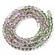 Chapelets de perles en verre peinte par pulvérisation transparent GLAA-N035-03A-B01-2