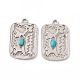 Synthetic Turquoise Pendants PALLOY-D013-12AS-1