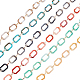 PandaHall 6pcs Acrylic Chain Links 6 Style Linking Chain Rings Imitation Gemstone Linking Chains with Aluminium Oval Links Handmade Paperclip Chains for Purse Jewellery Phone Trouser AJEW-PH0003-92-8