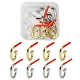 8 pièces 2 couleurs support placage alliage boucles d'oreilles accessoires FIND-YW0003-82A-1
