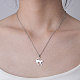 201 Stainless Steel Cat Pendant Necklace NJEW-OY001-06-2