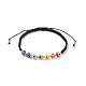 2Pcs 2 Colors Lampwork Round Evil Eye Braided Bead Bracelets Set BJEW-TA00139-4