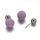 Смолы из бисера и акриловые жемчужные браслеты из бисера и мяч серьги стержня SJEW-D046-01-4