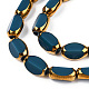 Electroplate Opaque Color Glass Beads Strands EGLA-Q127-A01-02E-3